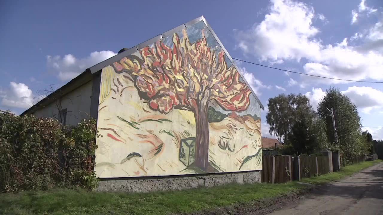 Murale inspirowane obrazami Van Gogha w niewielkiej miejscowości pod Bydgoszczą