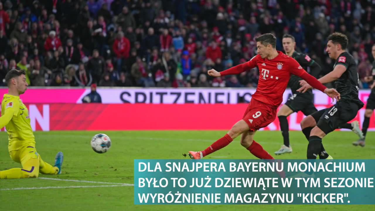 Robert Lewandowski i Krzysztof Piątek znaleźli się w najlepszej jedenastce 33. kolejki Bundesligi