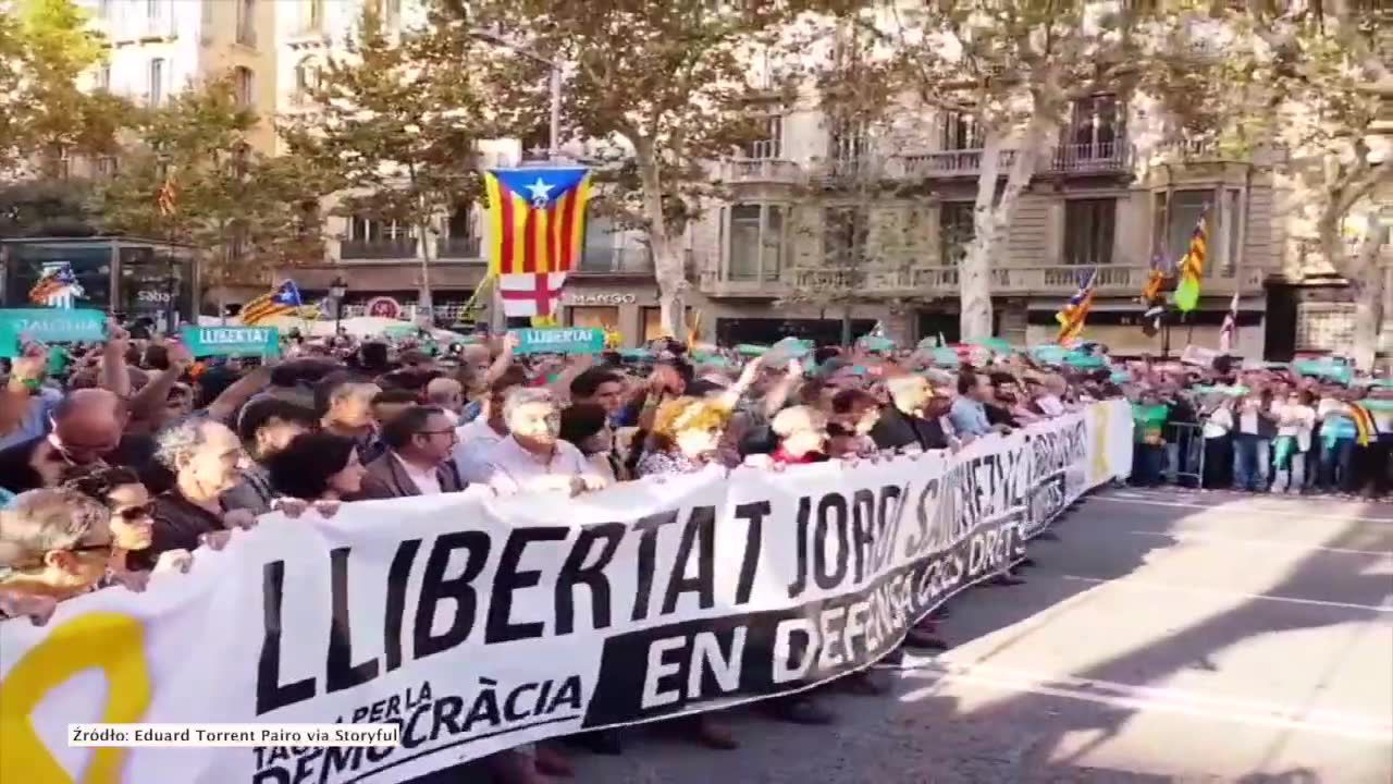 Walka o niepodległość Katalonii trwa. Fala protestów zalała Barcelonę