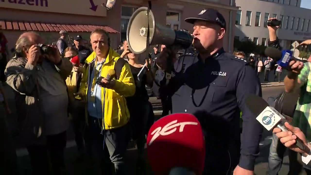 Kontrmanifestanci próbowali zablokować Marsz Równości w Lublinie