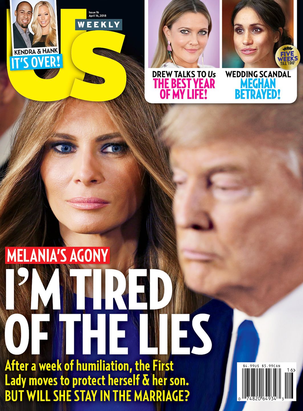 Melania Trump jest nieszczęśliwa. Okładka US Weekly