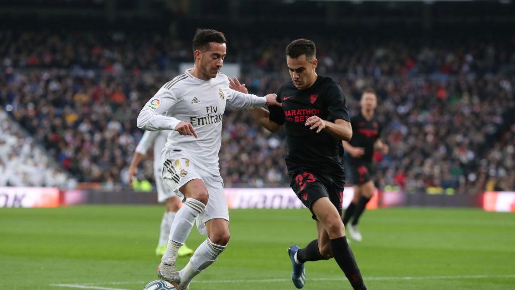 Getty Images / Gonzalo Arroyo Moreno / Na zdjęciu: Lucas Vazquez (z lewej) i Sergio Reguilon (z prawej)