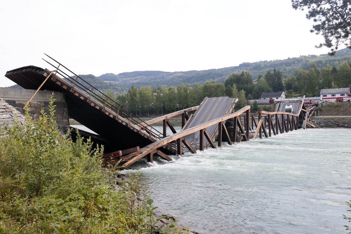 Zawalony most w Norwegii 