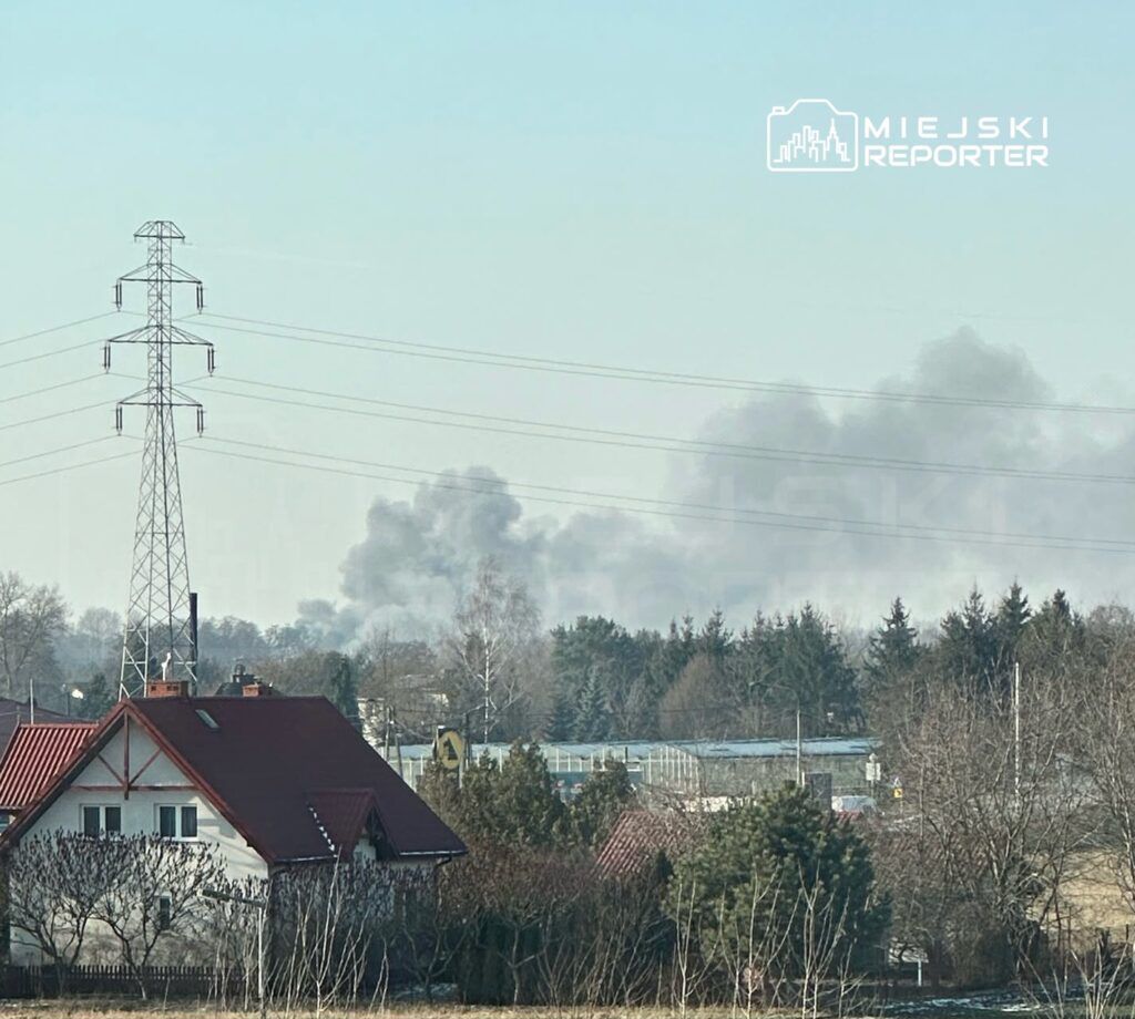 Pożar domku letniskowego na Białołęce. Płomienie objęły cały budynek