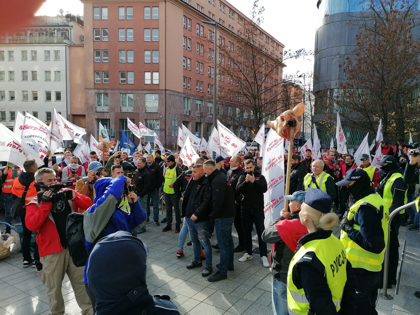 Protest górników