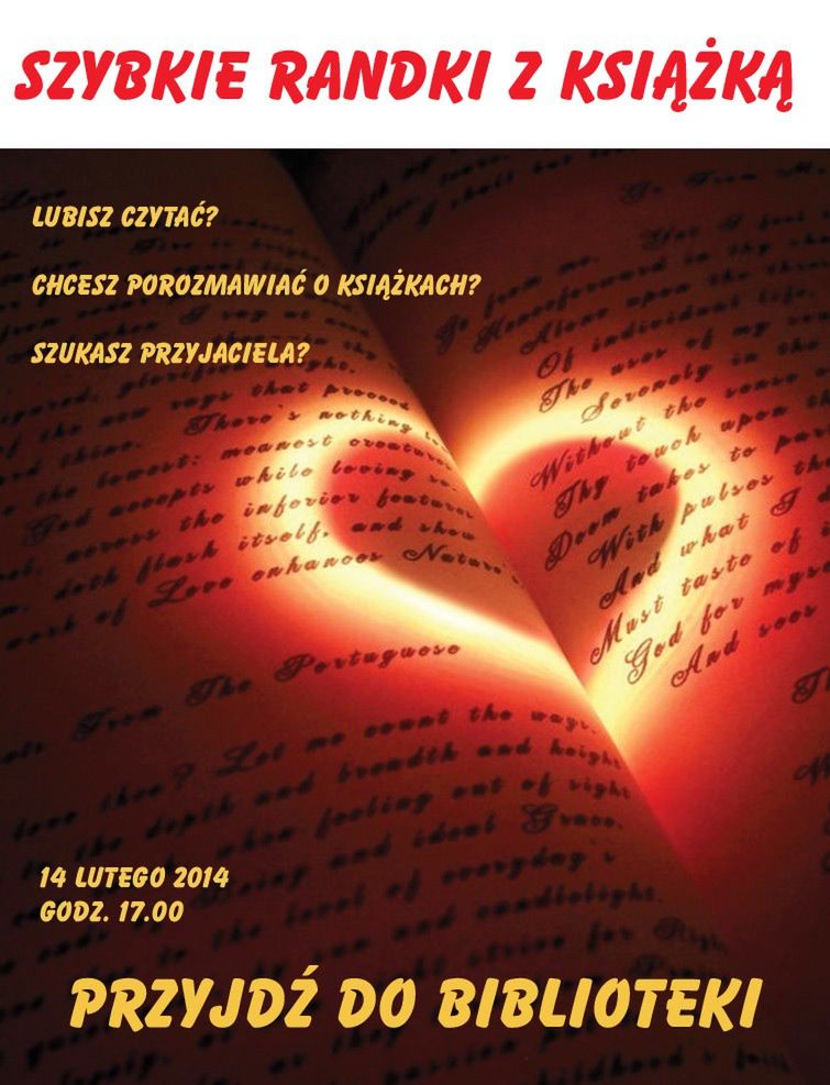 LUBLIN: Walentynki 2014: Randki z książką w bibliotece