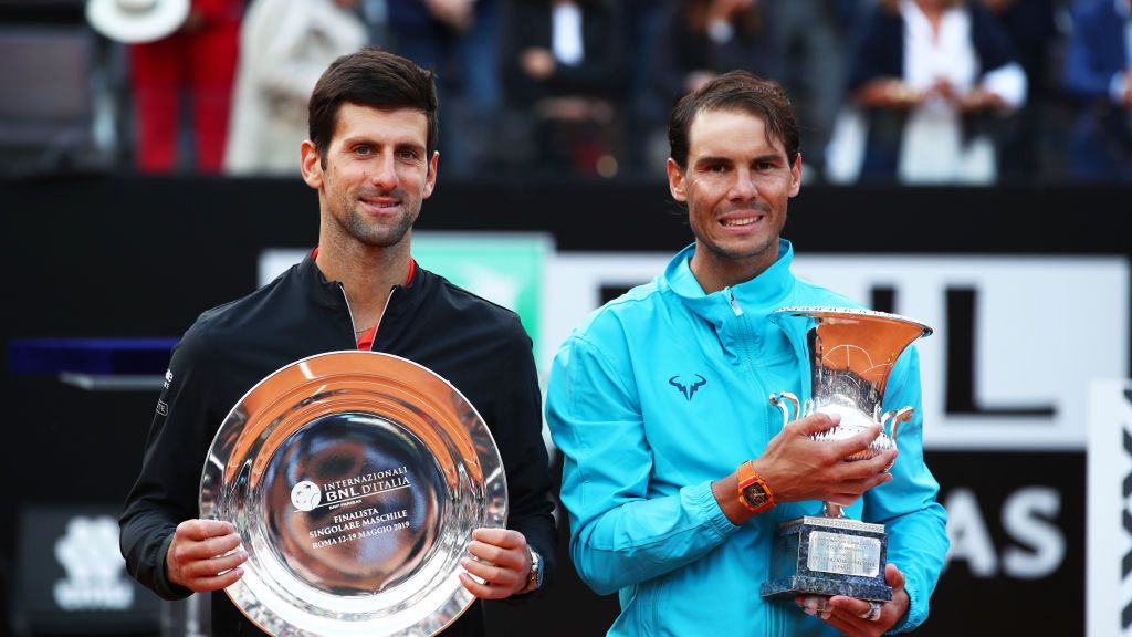 Zdjęcie okładkowe artykułu: Getty Images / Clive Brunskill / Na zdjęciu: Novak Djoković i Rafael Nadal, finalista i mistrz Internazionali BNL d'Italia 2019