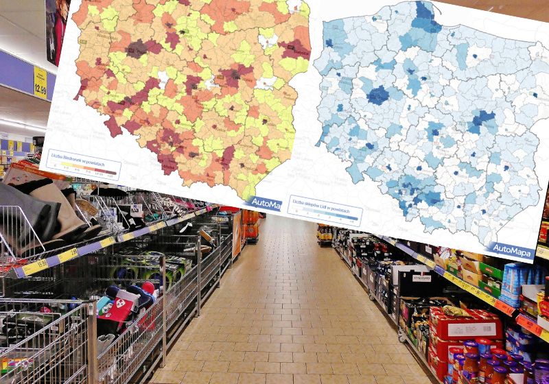Wolisz robić zakupy w Biedronce czy w Lidlu? Mapa pokazuje, kto rządzi w polskim handlu
