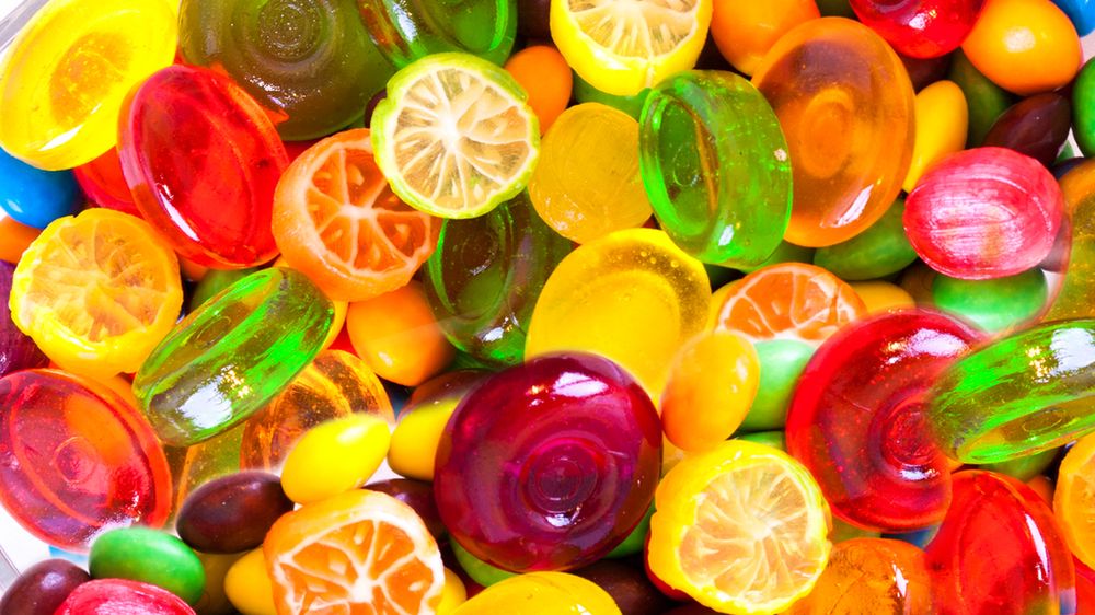 Dropsy gumowe bez dodatku cukru lub o niskiej zawartości kalorii (z sorbitolem)