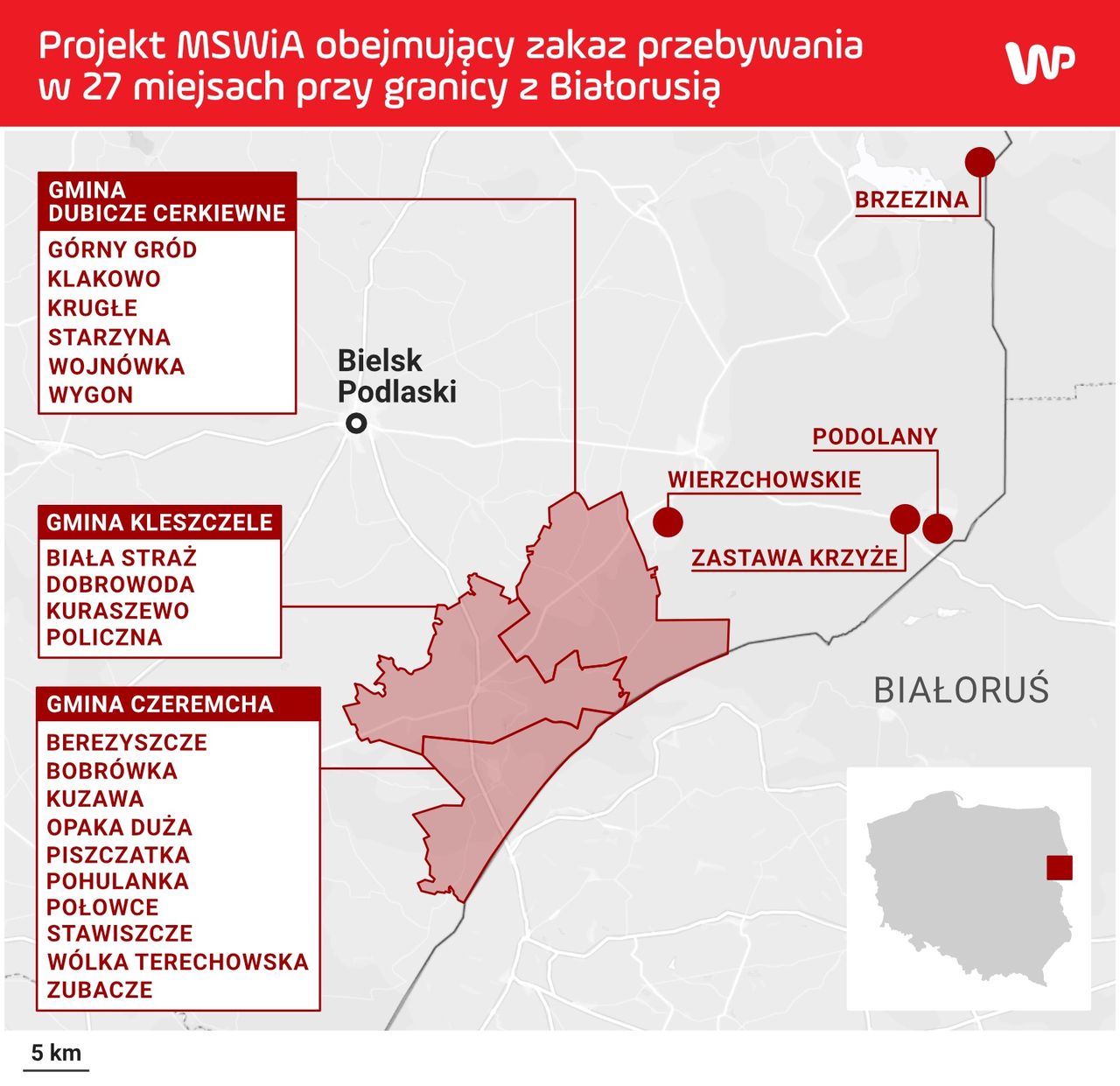 Granica z Białorusią. Te miejscowości mogą być objęte zakazem wjazdu dla osób postronnych