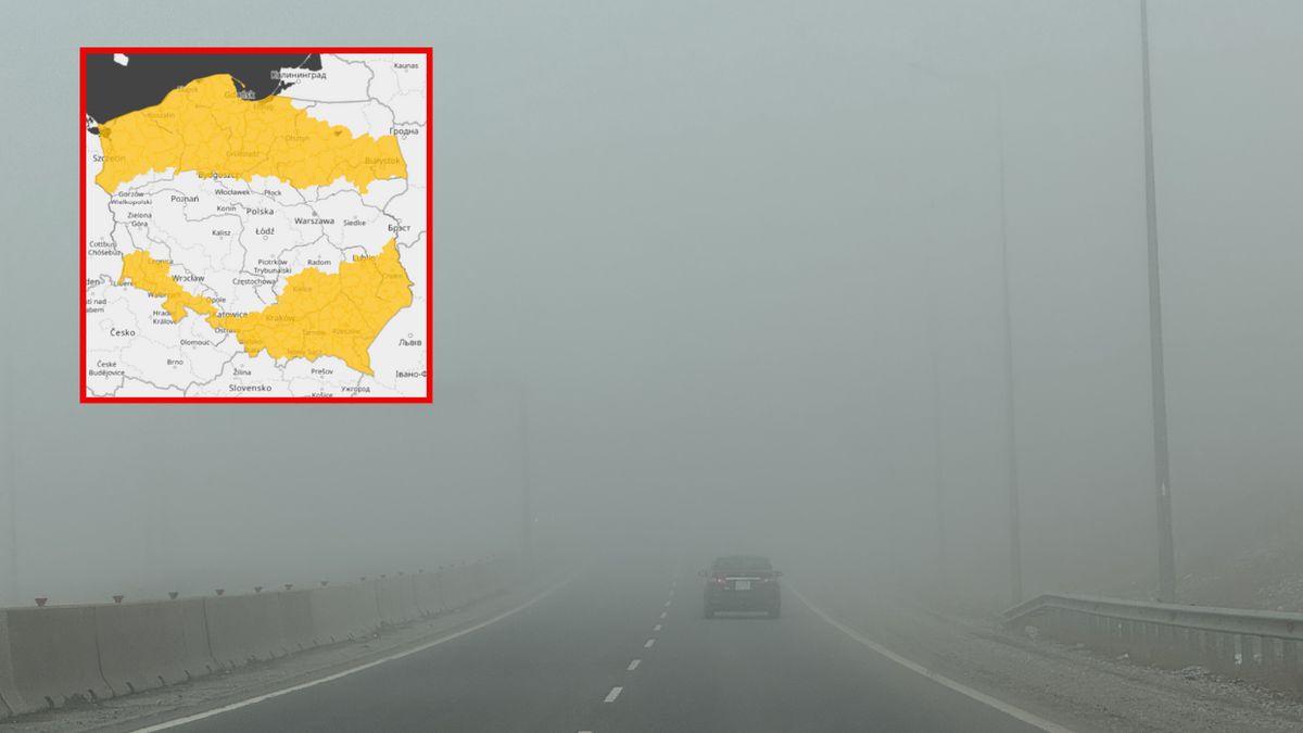 Widoczność spadnie do 100 metrów. Są alerty