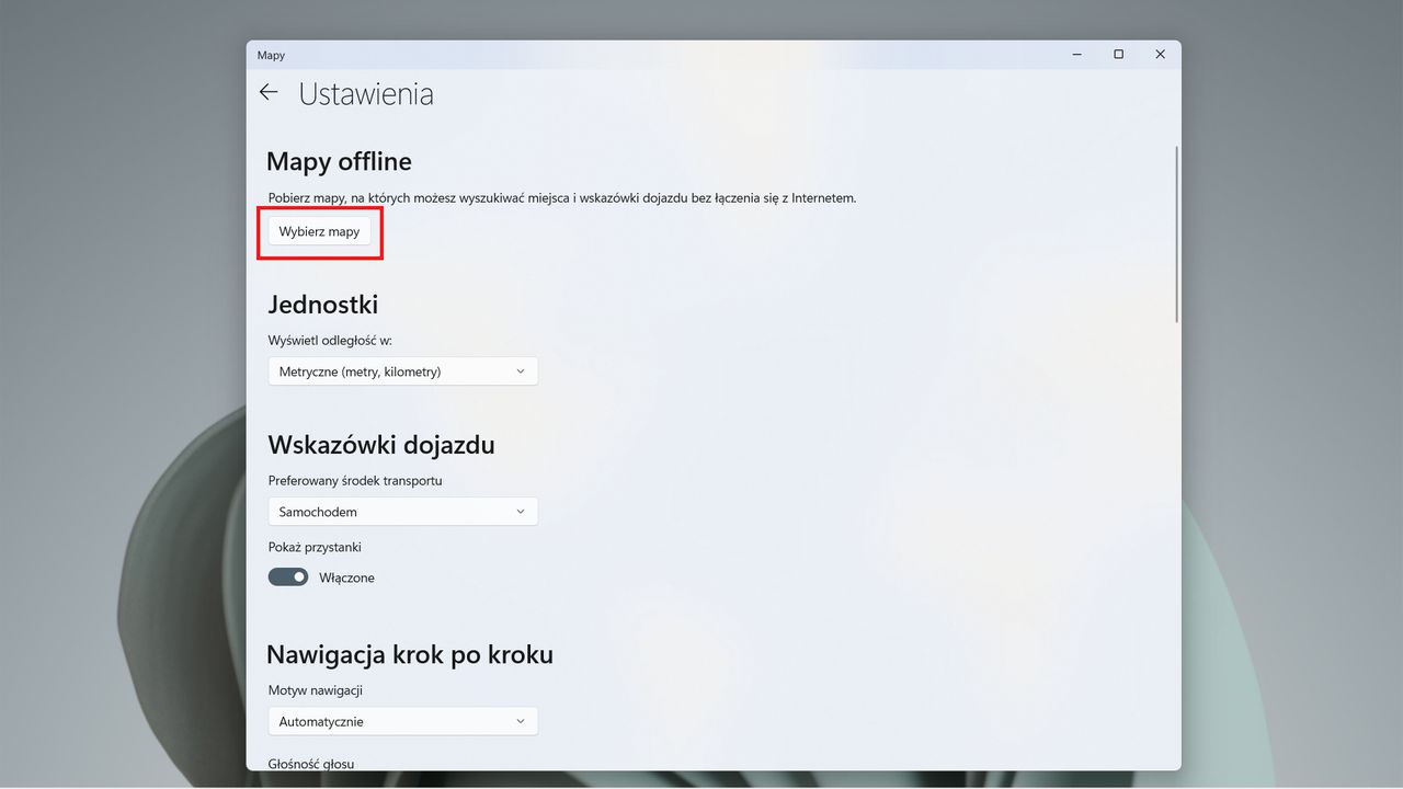 Windows 11: pobieramy mapy offline w aplikacji Mapy