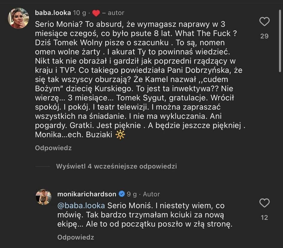 Richardson i Janowska spierają się o nowe "PnŚ". Ostra wymiana zdań