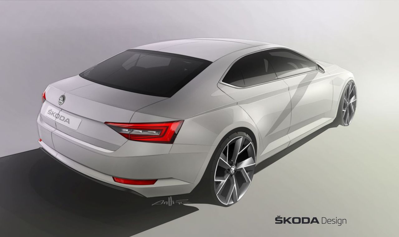 Nowa Škoda Superb - kolejny szkic [aktualizacja]