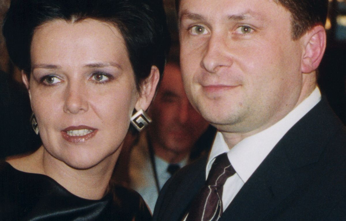 Kamil Durczok z żoną w 2001 r.