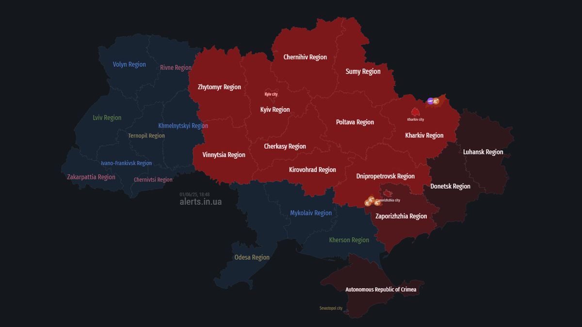 Alarm przeciwlotniczy w Ukrainie