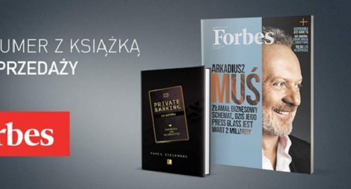 Czerwcowy numer Forbes z książką „Private banking po polsku” autorstwa Pawła Zielewskiego