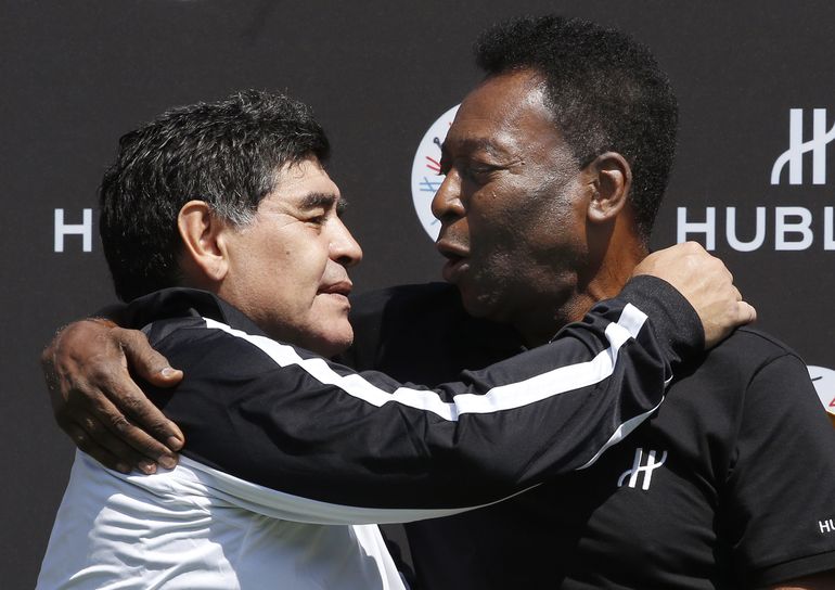 Na zdjęciu: Diego Maradona, Pele