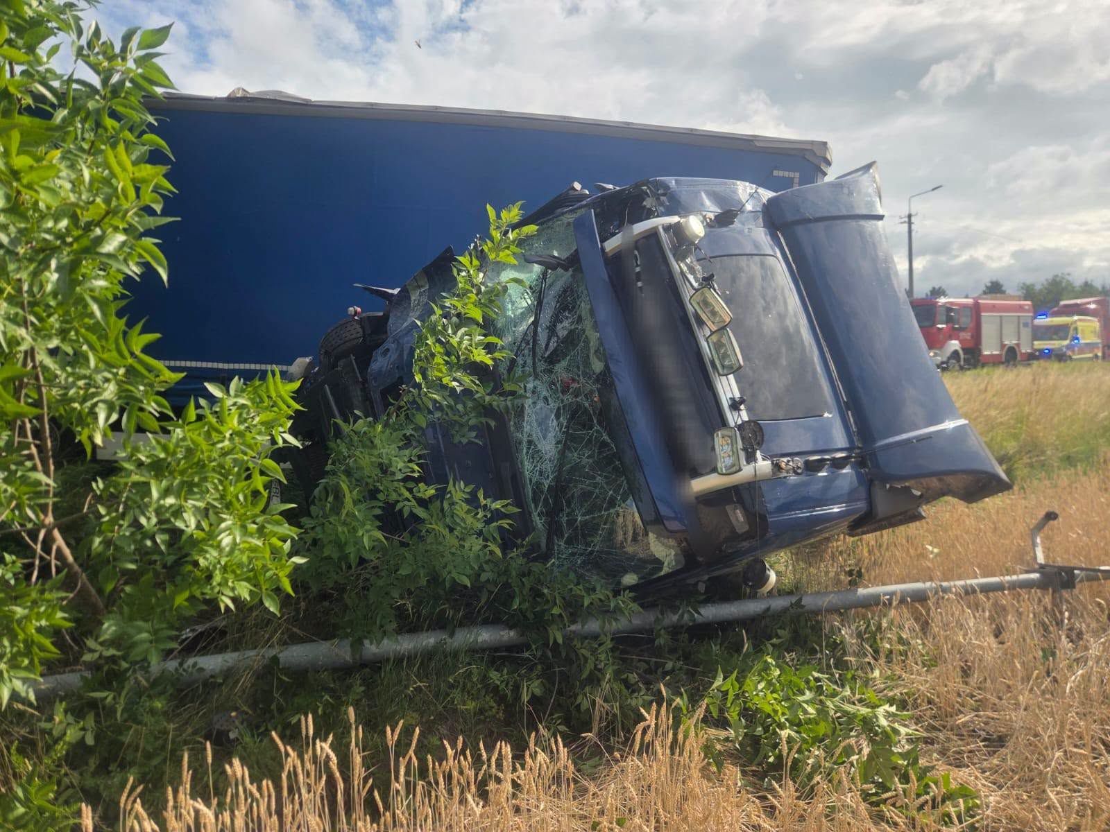 Wypadek na DK 10 w Dzierzążni 
