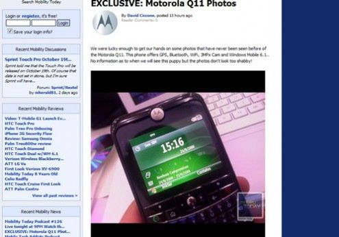 Motorola Q11 nieoficjalnie i bez rewelacji