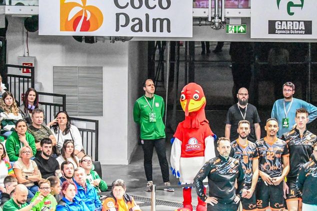 Maciej Piskor na meczu AZS-u Olsztyn; fot. Kamil Nikoniuk