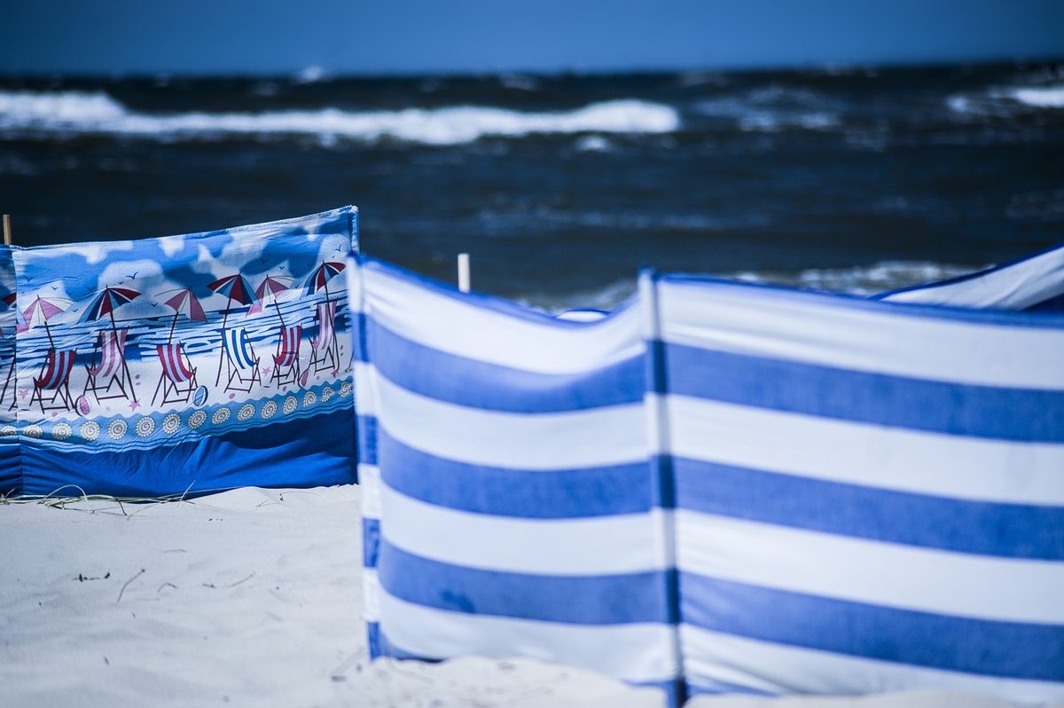 parawan parawany plaża wakacje baltyk