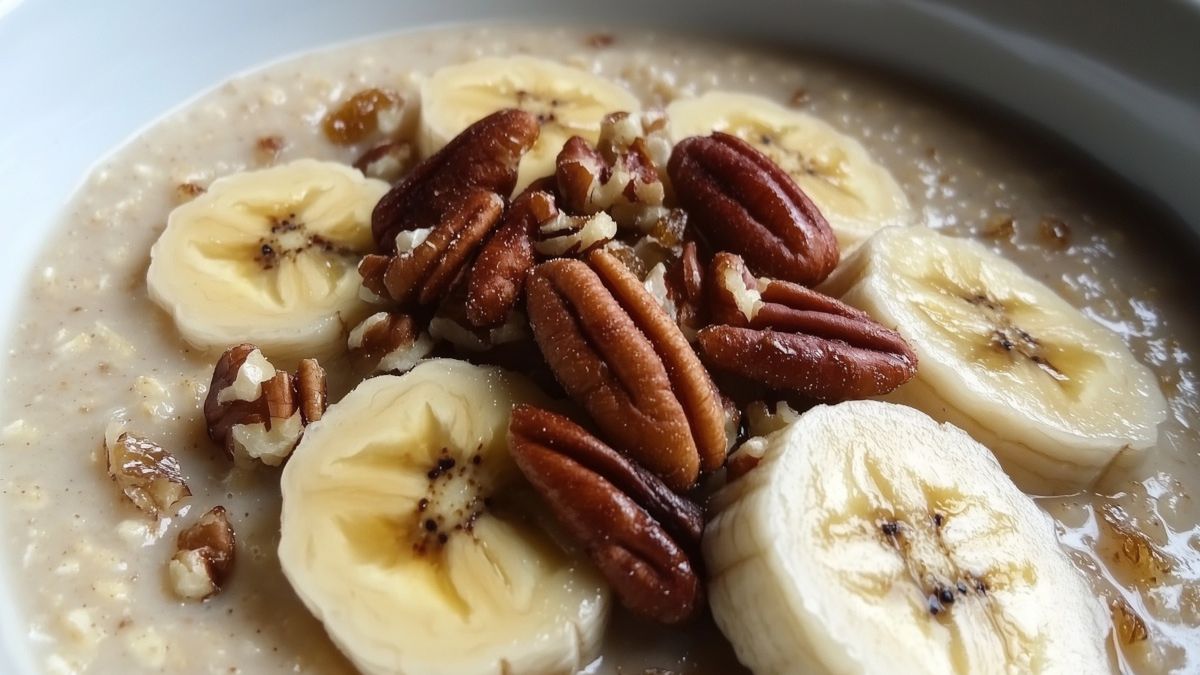 Nocna owsianka z owocami i orzechami 