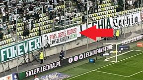 Wywiesili transparent, gdy Nawrocki był na stadionie. Krótki przekaz
