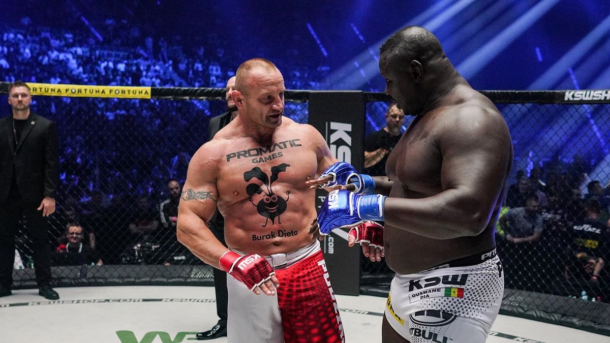 Materiały prasowe / KSW / Na zdjęciu: Mariusz Pudzianowski i Serigne Ousmane Dia