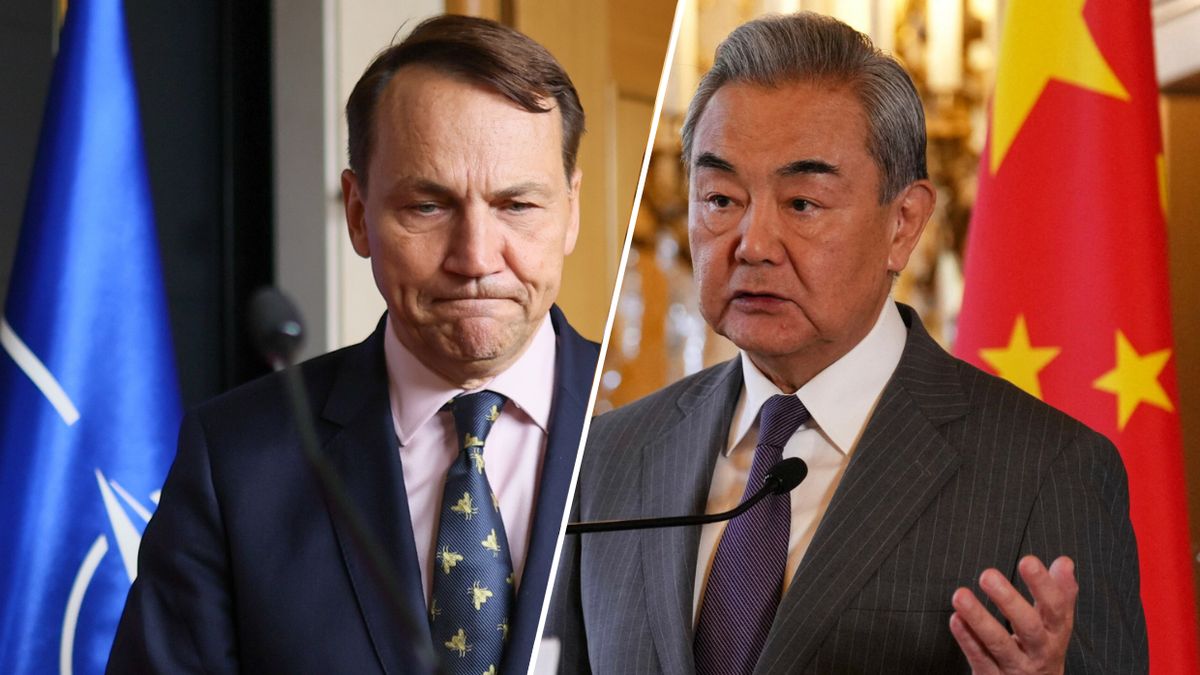 Radosław Sikorski i Wang Yi