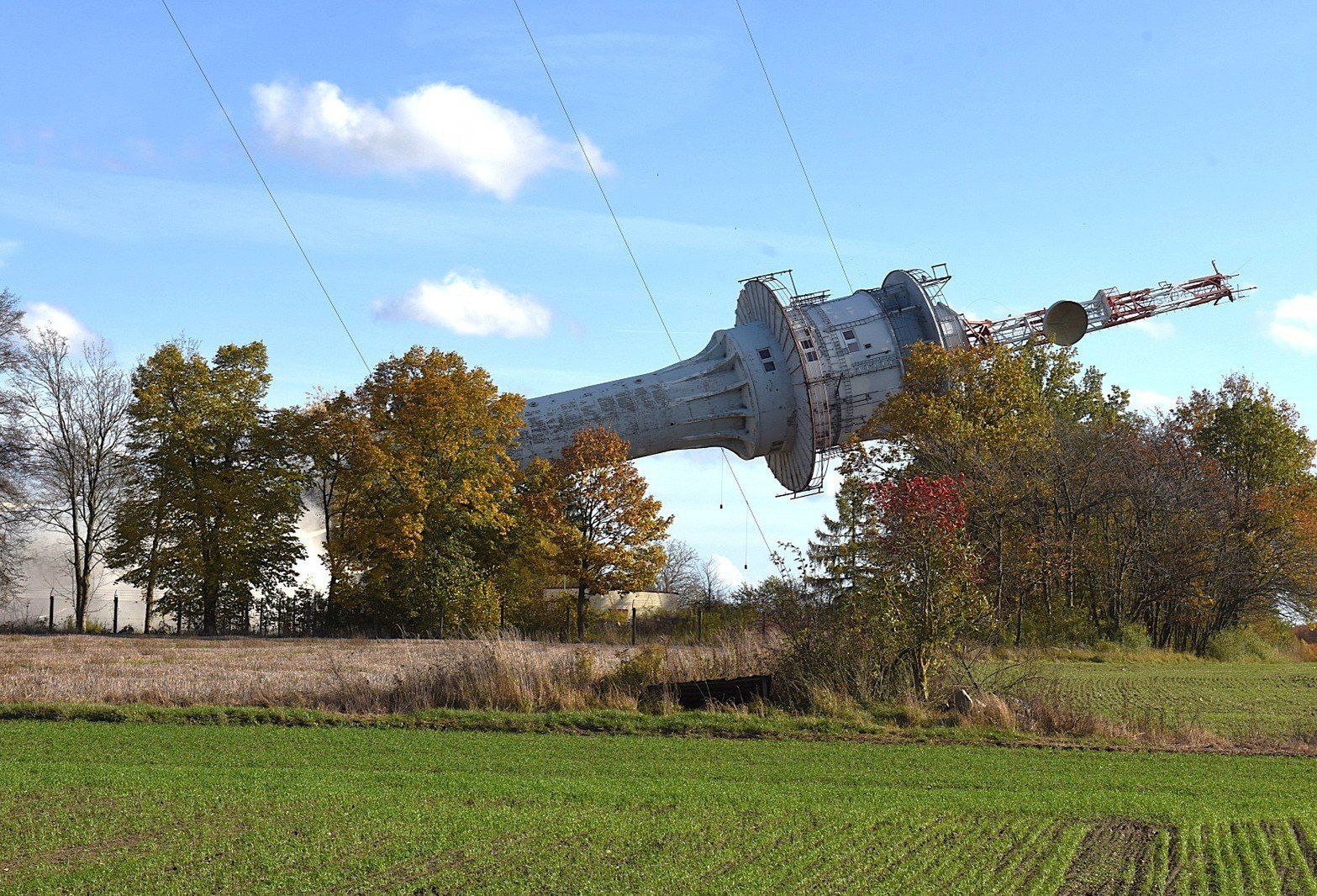 Detonacja wieży w Jemiołowie