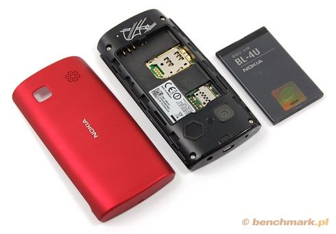 Nokia 500 - klapaka i bateria