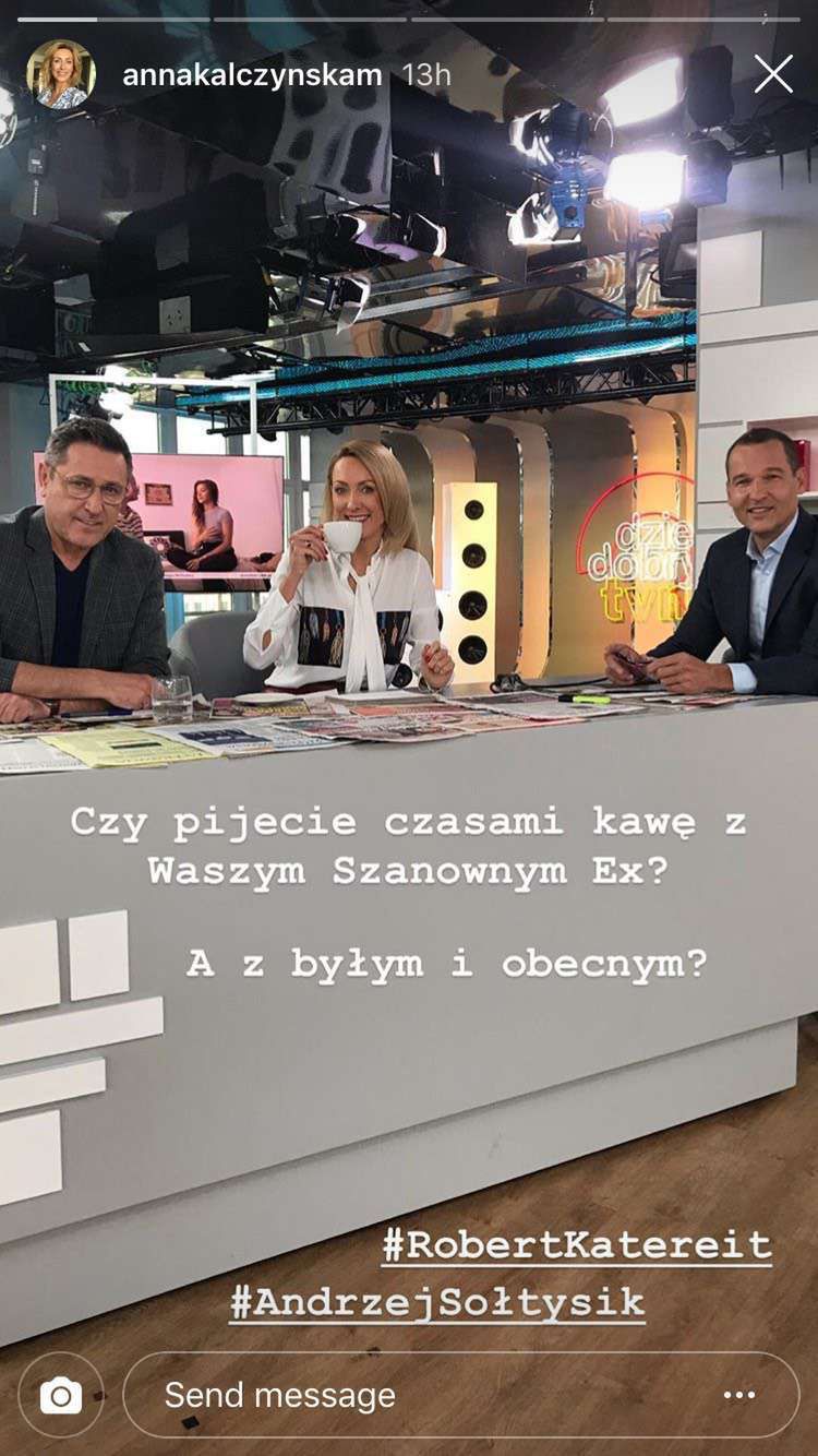 Anna Kalczyńska na kawie ze swoimi partnerami z Dzień Dobry TVN