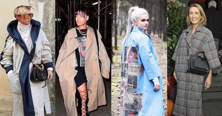Najmodniejsze płaszcze oversize w stylizacjach gwiazd