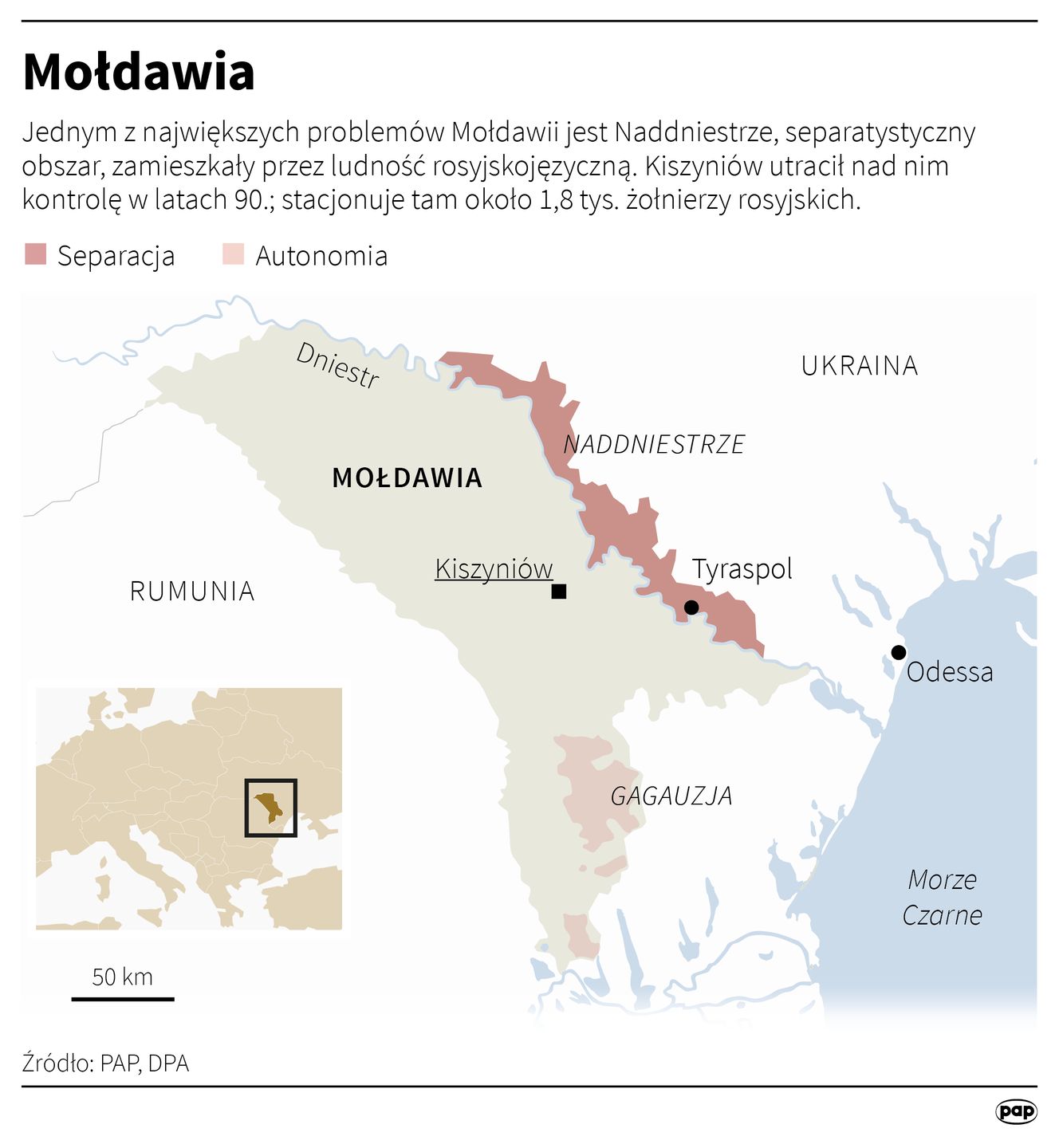 Mołdawia boi się Rosji.