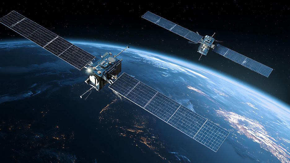 Dwa satelity nad Ziemią