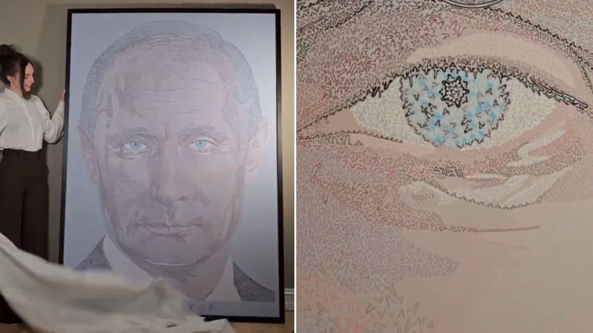 Portret Putina z penisów