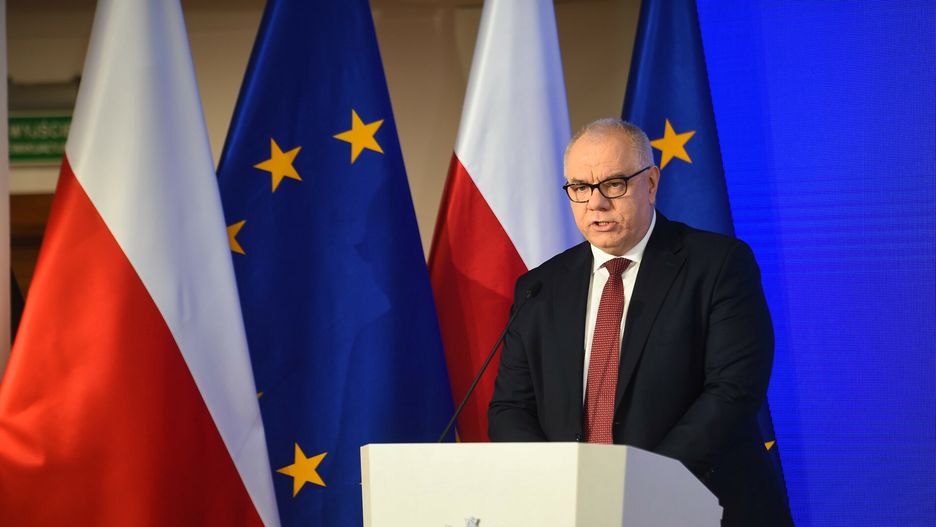 Jacek Sasin o interwencyjnej dystrybucji w?gla27.04.2023 Warszawa Briefing w Ministerstwie Aktywow Panstwowych podsumowujacy akcje interwencyjnej dystrybucji wegla
fot. Zbyszek Kaczmarek/REPORTER
N/z: Jacek SasinZbyszek Kaczmarek/REPORTER