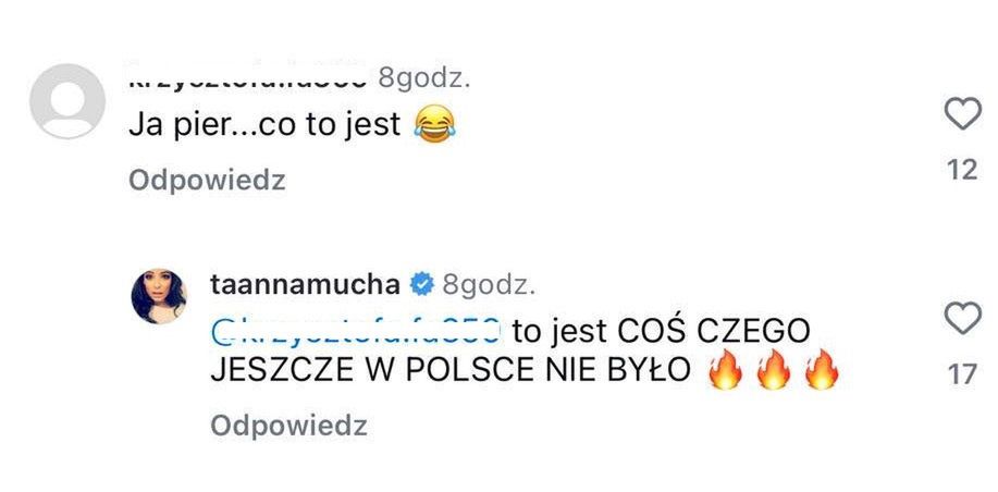 "Czas na show. Drag me out". Anna Mucha odpowiada widzowi
