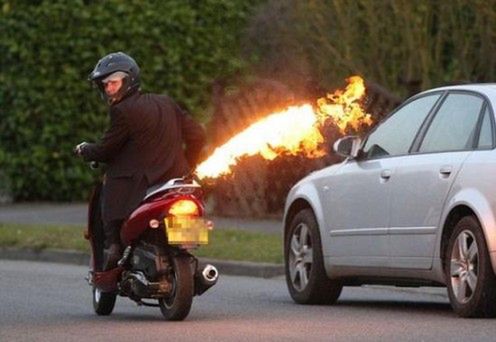 Zrób to sam: miotacz ognia w skuterze