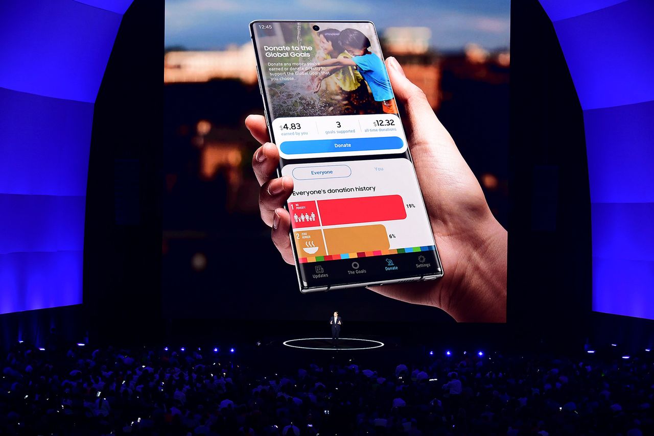 Galaxy Note 10 podczas prezentacji