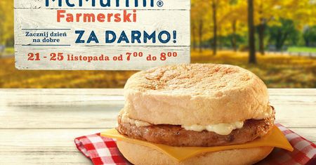 Od dziś do piątku darmowa kanapka śniadaniowa w McDonald's