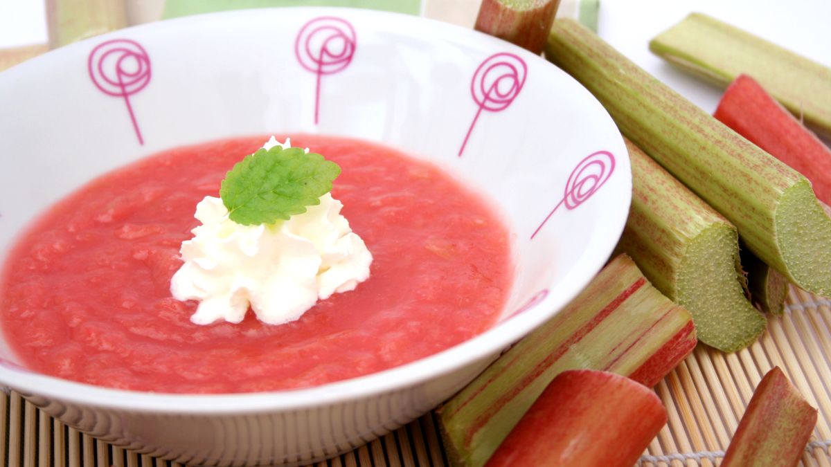 Prosta zupa z rabarbaru.