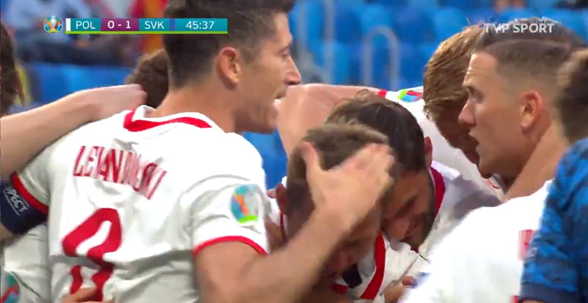 Widzowie TVP Sport online nie zobaczyli tej sceny tuż po golu Polaków