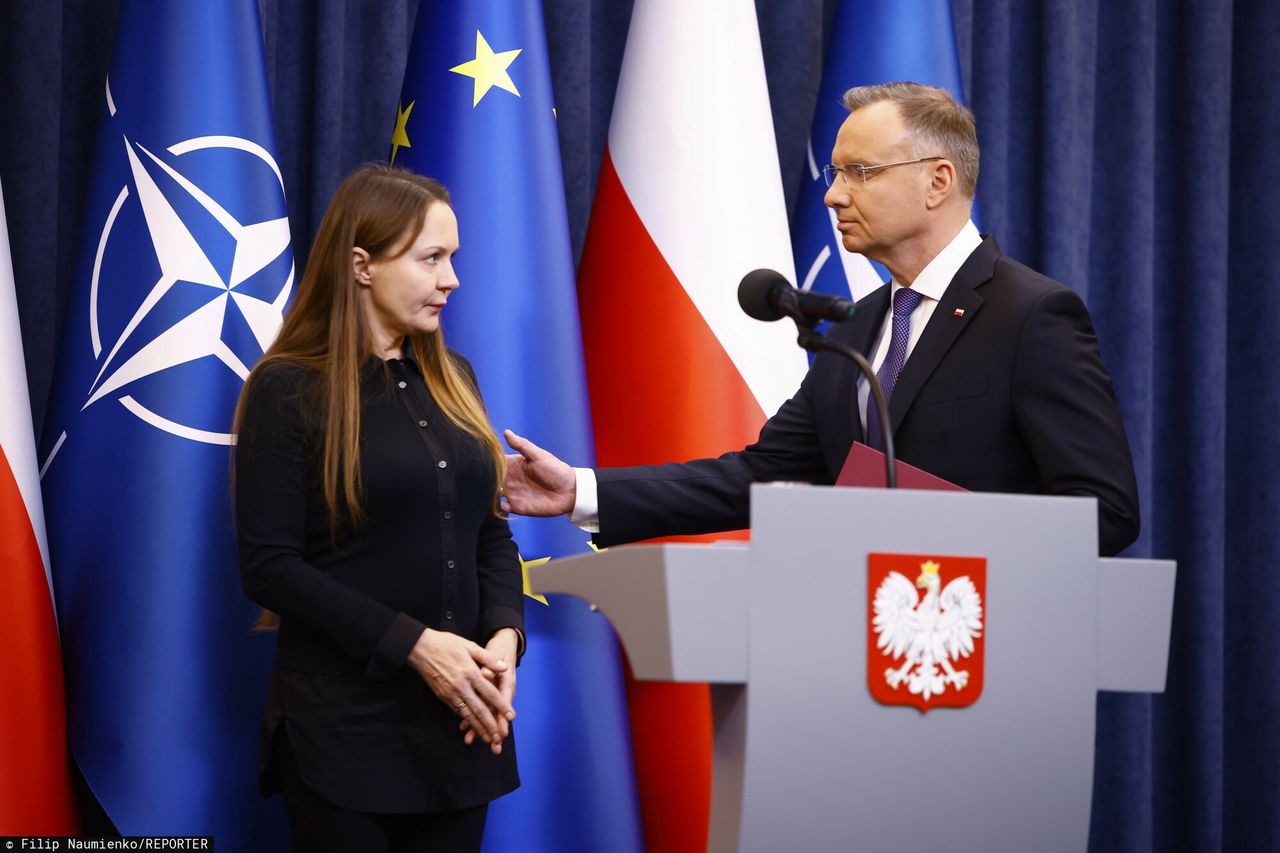 Prezydent Andrzej Duda i Barbara Kamińska