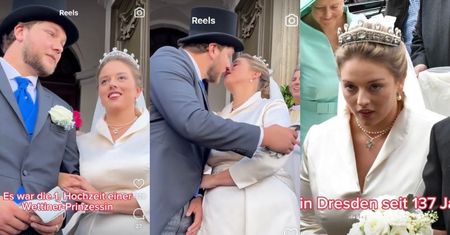 Potomkini polskich królów wyszła za mąż! Arystokratyczny ślub ściągnął do Drezna BŁĘKITNĄ KREW (ZDJĘCIA)