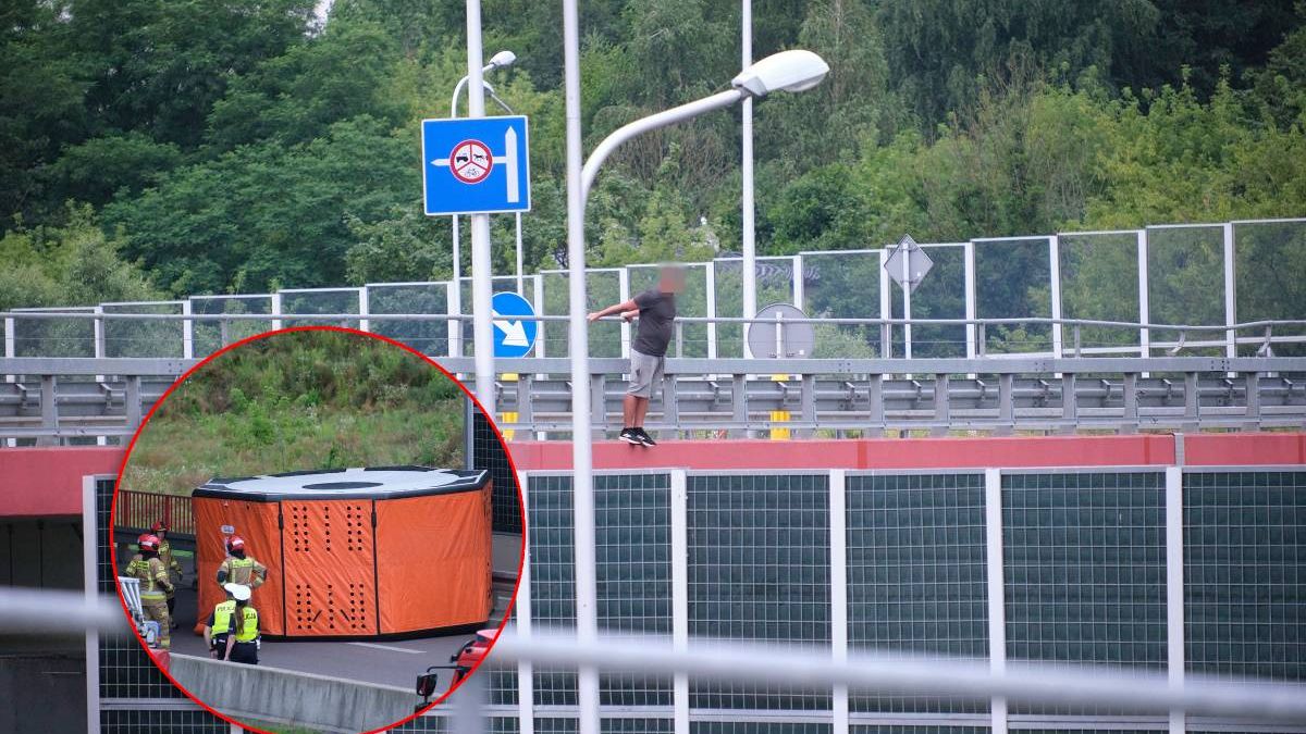 Młody mężczyzna chciał skoczyć z wiaduktu w Lublinie
