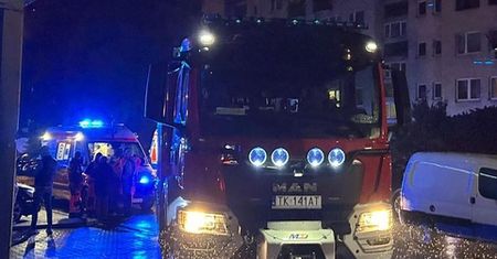 Pożar w bloku przy ulicy Polnej