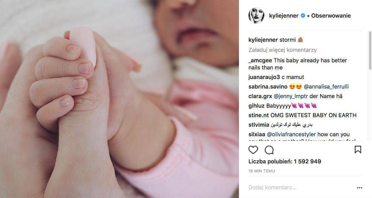 Stormi - córka Kylie Jenner