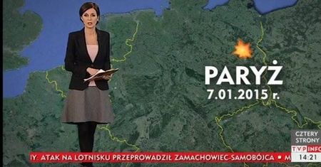 Kuriozalna wpadka TVP. Redakcja pomyliła Paryż z Berlinem